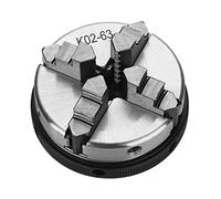 3/4 Jaws Wood Lathe Chuck, 50mm 63mm Manual Chuck Self-Centering DIY Metal Wood Lathe Accessories Large Through-Hole Chuck Lathe Parts (Size : K02-63)