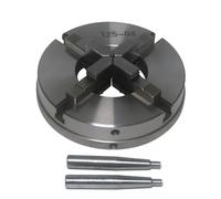 3/4 Jaws Wood Lathe Chuck Self-Centering Manual 50/65/80/90/125mm for W/Mounting Bolts(125mm-4-Jaw)
