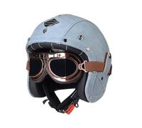 3/4 Jet Open-Face Helmet Motorcycle Scooter Commuter Half Helmets With Goggles Suitable for Street Off-Road Riding Ventilated Noise Reduction ABS Impact Protection