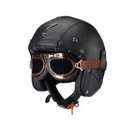 3/4 Jet Open-Face Helmet Motorcycle Scooter Commuter Half Helmets With Goggles Suitable for Street Off-Road Riding Ventilated Noise Reduction ABS Impact Protection