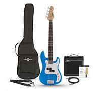 3/4 LA Bass Guitar + 15W Amp Pack Blue