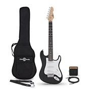 3/4 LA Electric Guitar Black Mini Guitar Amp Pack