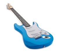 3/4 LA Electric Guitar by Gear4music, Blue | For young musicians, 3 single-coil pickups with 5-way switch for multiple genres, comfortable maple neck