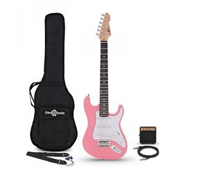 3/4 LA Electric Guitar Pink Mini Guitar Amp Pack