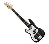 3/4 LA Left Handed Bass Guitar by Gear4music Black - Nearly New