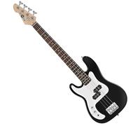 3/4 LA Left Handed Bass Guitar by Gear4music Black - Nearly New