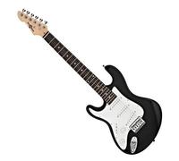 3/4 LA Left Handed Electric Guitar by Gear4music Black