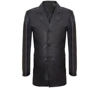3/4 Leather Coat-Rosario Infinity Leather Black 5XL