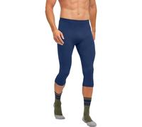 FALKE Men's Warm 3/4 M Ti Functional Yarn Quick Dry Base Layer Bottom 1 Piece, Blue Space 6116, L