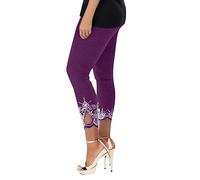3/4 Leggings Women High Waist Sports Pants Floral Print Stretch Tight Breathable Comfortable Tights Fitness Yoga Workout Plus Size Chic And Elegant Cheap Jeggings