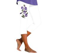 3/4 Length Leggings with Pockets Deals of The Day Sale Prime Capri Pants for Women UK Summer Ladies Cropped Yoga Leggings with Pockets Holiday Must Haves Teen Girl Sale Items Under 10 Pounds White