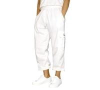 3/4 Length Shorts Men Quick Dry Stretchy Hiking Shorts Multi Pockets Below Knee Short Men's 3/4 Cargo Short Oversized Tracksuit Bottoms Lightweight Sweatpants for Gym & Jogging White