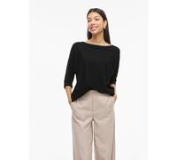 3/4 Length Sleeve Boat Neck Jumper Black