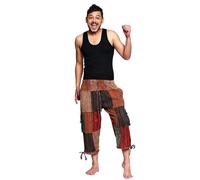 3/4 Long Patchwork Trousers Pants I Casual for Men's Pull on with Elastic & B