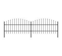 (3.4 m/ 75-100 cm) vidaXL Garden Fence Spear Outdoor Panel Barrier Border Privacy Multi Sizes