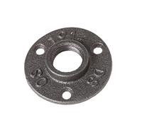 3/4" Malleable Threaded Floor Flange Wall Mount Iron Pipe Fittings Black