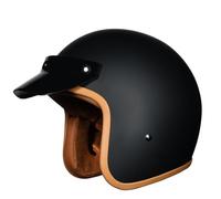 3/4 Motorbike Helmet with Brim Scooter Crash Proof Jet Helmets Road Legal ABS Lightweight Retro Safety Cruiser Urban Commuter Adults