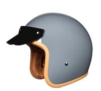 3/4 Motorbike Helmet with Brim Scooter Crash Proof Jet Helmets Road Legal ABS Lightweight Retro Safety Cruiser Urban Commuter Adults