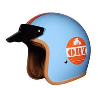 3/4 Motorbike Helmet with Brim Scooter Crash Proof Jet Helmets Road Legal ABS Lightweight Retro Safety Cruiser Urban Commuter Adults