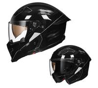 3/4 Motorcycle Helmet with Two Different Wearing Methods Full-Face Helmet with Detachable Chin Suitable for All Seasons Unisex ECE Certified Six Ventilation Ports Lightweight Stylish C,XXL60~61CM