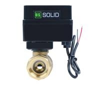 3/4" Motorised Ball Valve- Brass Electric Ball Valve, 9-36V AC/DC, 2 Wire Auto Return Setup, Normally Closed, G Threading by U.S. Solid
