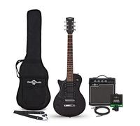 3/4 New Jersey Left Handed Electric Guitar Black 10W Guitar Amp & Accessory Pack