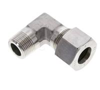 3/4'' NPT Male x 20S Stainless steel 90 deg Elbow Cutting ring 400 Bar DIN 2353