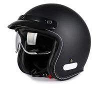3/4 Open Face Motorcycle Helmets German Style Half Shell Helmet DOT/ECE Approved, Motorbike Crash Half Helmet For Adult Men And Women Black1, XXL:63-64CM