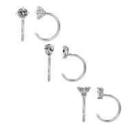 3-4 Pairs 14K Gold Stay Close Hoop Huggie Half Hoop Earrings Minimalist Tiny Cartilage Helix Open Hugging for Women Hypoallergenic 316L Stainless Steel Jewelry Set Trending Valentine's Day Gifts (A29