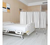 3/4 Panels Folding Room Divider, Medical Privacy Screen, Foldable Privacy Screens With Lockable Wheels,Freestanding Partition Screens For Emergency Room, Ward, Hospital, Clinic(4-panel)