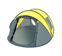 3-4 Person Easy Pop Up Tent,9.5'X6.6'X52'',Waterproof Sun Shelters Automatic Setup,2 Doors-Instant Family Tents with Carry Bag for Camping, Hiking & Traveling Mountaineering Suvival Gear,Yellow