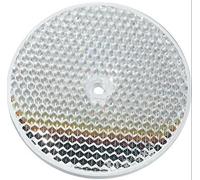 3.4“ Round German Reflector | Silver Mirror | Flat | Plastic | for USE with POLORIZED Super Retro-Reflective |PHOTOELECTRIC SENSORS | Photo Beam Sensor | Very HIGH LUMINANCE Factor 6000 X