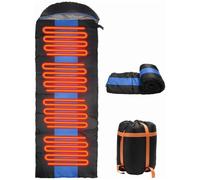 3-4 Season Sleeping Bag for Adults & Children With Lightweight & Compact - Water Washed for Camping Moun Taineering and Hunting Etc-Vacuuming (Black & Orange)