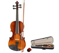 3/4 Size Acoustic Violin Starter Set for Kids Aged 9-12, Beginner Musical Instrument with Case, Bow & Rosin, Natural Basswood Fiddle for Students