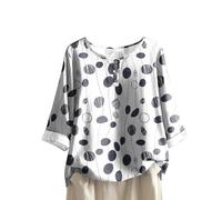 3/4 Sleeve Linen Tops for Women 2025 Loose Fit Round Neck Button Down Henley Shirts Cute Floral Summer Beach Tee Shirt Teacher Gifts,Big and Tall Tank Tops for Men Ribbed Halloween Tees,u517k