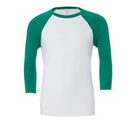 3/4 Sleeve T Shirt Mens Baseball Tee Triblend Dual Colour Casual Raglan Tops