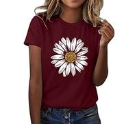 3/4 Sleeve Tops for Women UK, Elegant Vinatge Button White Blouse Floral Print Tunic Tops Short Sleeve V Neck Tee Lightweight Breathable Sportwear Activewear Undershirts Corset Tops for Women Top