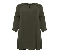 3/4 Sleeve Tunic for Women KAFFE Curve Ami Vert 48