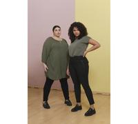 3/4 Sleeve Tunic for Women KAFFE Curve Ami Vert 48