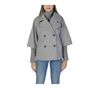 3/4 Sleeve V-Neck Coat - female - JACQUELINE de YONG - Double-Breasted Coats - Gray - M - Coats M