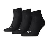 PUMA Unisex 3p Quarter Plain Sock, Black (Black), 12 14 UK, one size, K-REY-PU502B12
