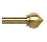 3/4" Standard Decorative Adjustable Curtain Rod,Heavy Duty Curtain Rods Set for Windows,30 To 52 Inch, Antique Brass