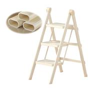 3/4 - Tier Foldable Step Stool, Heavy - Duty Steel Frame, Non - Slip Steps, Ideal For Household Tasks, White Compact Step Stool(3 step)