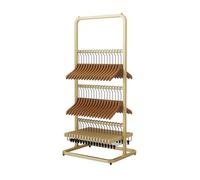 3/4-Tier Hanger Stacking Cart For Commercial Storage, Suitable Home Or Retail(115x50x40cm)