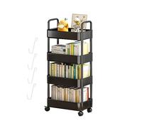 3/4-tier Storage Rack Wheels- Slide Out Rolling Utility Cart Kitchen Storage Utility Cart Rolling Storage Rack For Kitchen Bedroom Bathroom