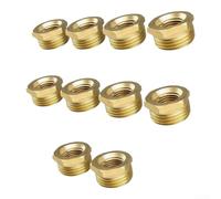 3/4" to 1/2" for bsp Brass Reducer Bushing,Hex Pipe Adapter for Water Gas | Fits Water Gas Oil & Hose Connectors, Polished Brass Body, Hex Shape, Wrench Tighten, Rust-Resistant, 10PCS