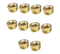 3/4" to 1/2" for bsp Brass Reducer Bushing,Hex Pipe Adapter for Water Gas | Fits Water Gas Oil & Hose Connectors, Polished Brass Body, Hex Shape, Wrench Tighten, Rust-Resistant, 10PCS