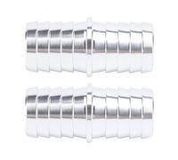3/4 to 3 / 4in Hose Barb Coupler Adapter Double Coupler Design Aluminum Alloy Radiator Heat Exchanger Repair Silver