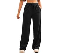 3/4 Trousers for Women UK Tall Linen Trousers Womens Wide Leg Summer Capri Pants for Women UK Pant Black Slacks Cropped Joggers Crinkle Sweatpants Gym Pedal Pushers Female Wide-Leg Pants
