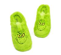(3-4 UK) The Grinch Mule Slippers (Mens Green)